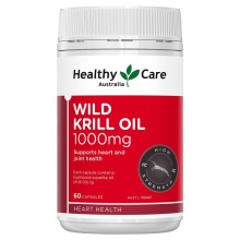 Healthy Care 磷虾油 60粒 Wild Krill Oil 1000mg 60 Soft Capsules